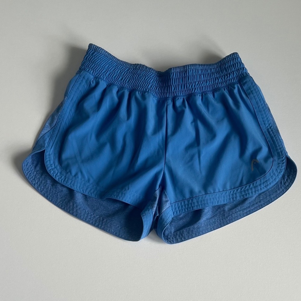 Head Womens Blue Running Shorts Size Small Elastic Waist Mesh Liner Athletic